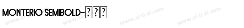 monterio semibold字体转换